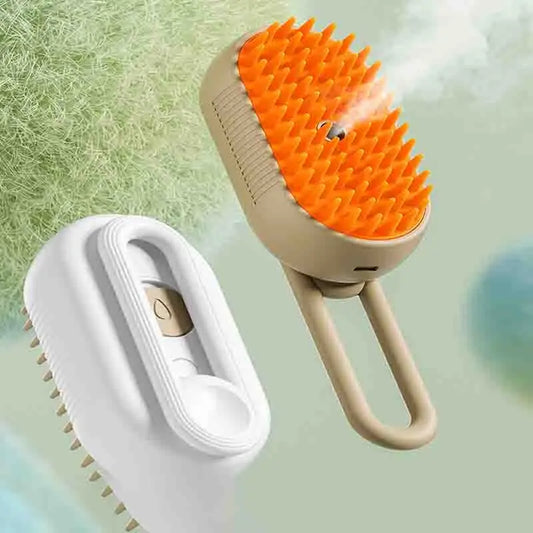 Cat Dog Pet Spray Massage Brush One Button Steam Spray Folding Rotatable Floating Hair Bath Hair Removal Brush Comb